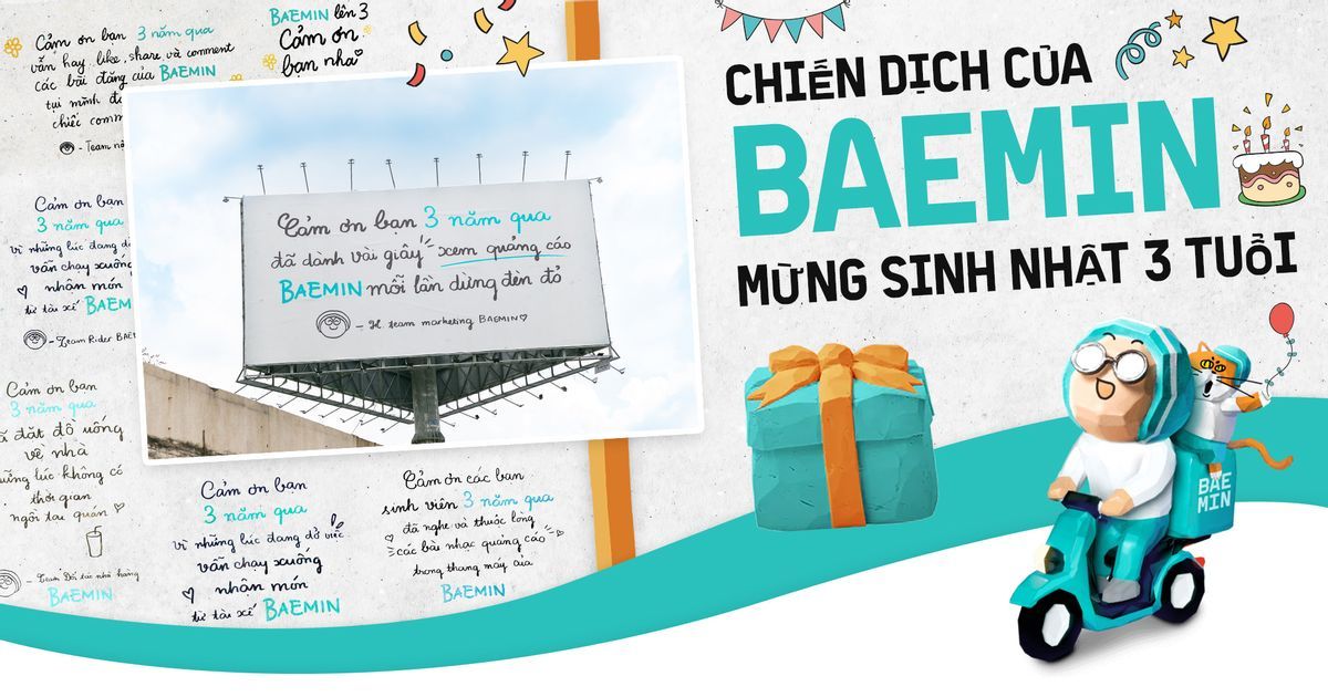 Chiến dịch truyền thông siêu đặc biệt của BAEMIN nhân sinh nhật 3 tuổi |  Advertising Vietnam