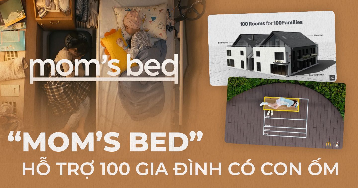 Chiến dịch "Mom's Bed" của McDonald's: Tạo địa điểm nghỉ ngơi chất lượng cho gia đình có con ốm