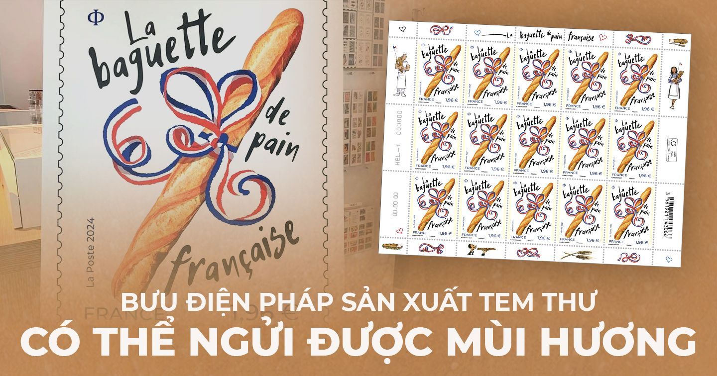 Bưu điện Pháp - La Poste tôn vinh di sản văn hóa với tem "Bánh mì Baguette"