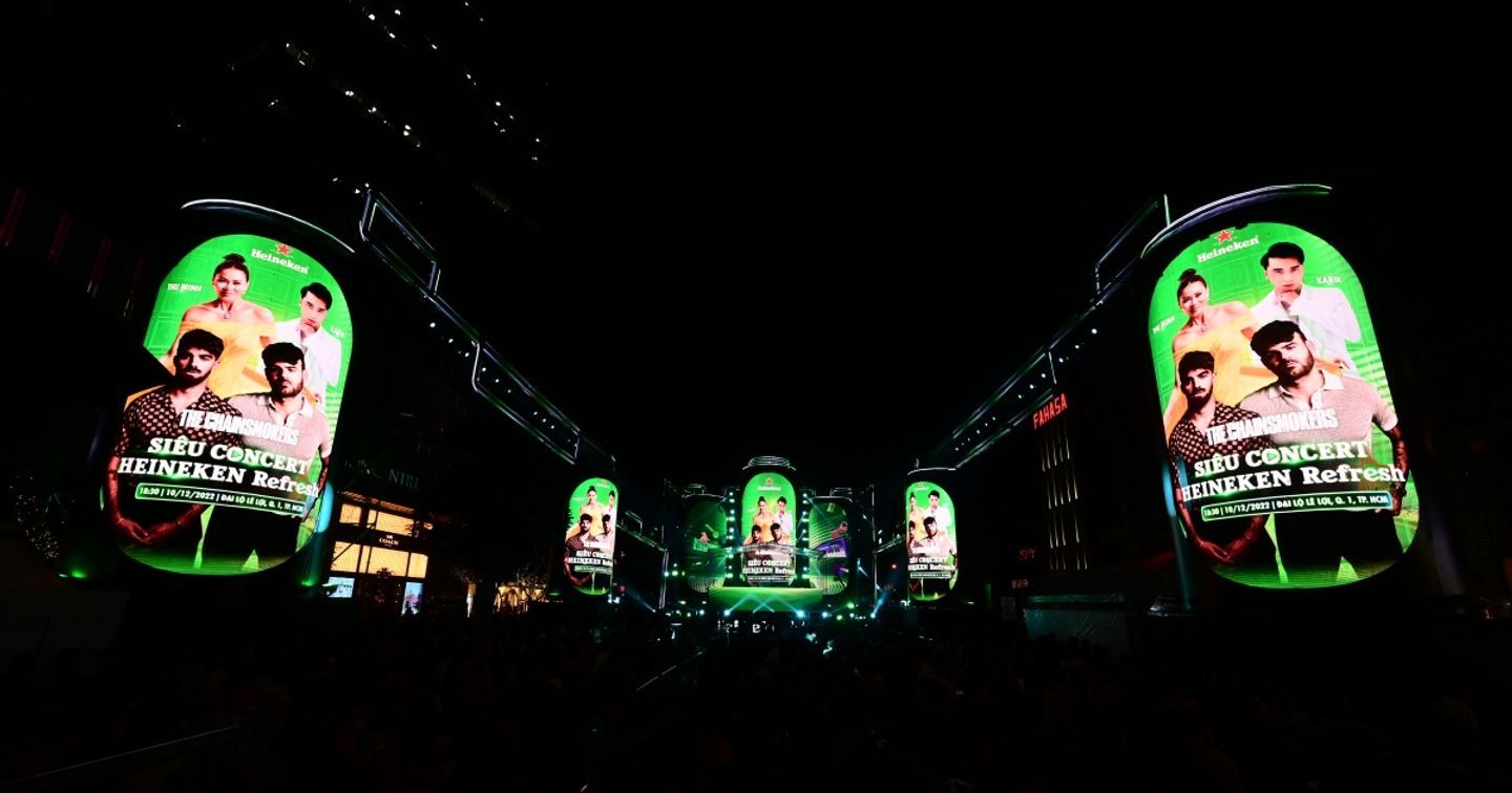 Heineken kết hợp cùng The Chainsmokers trong siêu concert "Refresh Your Music, Refresh Your Nights"