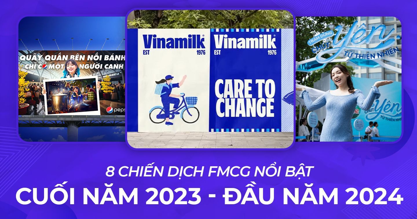 8 chiến dịch FMCG nổi bật trên mạng xã hội cuối năm 2023 - đầu năm 2024: Vinamilk tái định vị thương hiệu sau gần 50 năm, Tiger Beer kết hợp với G-Dragon