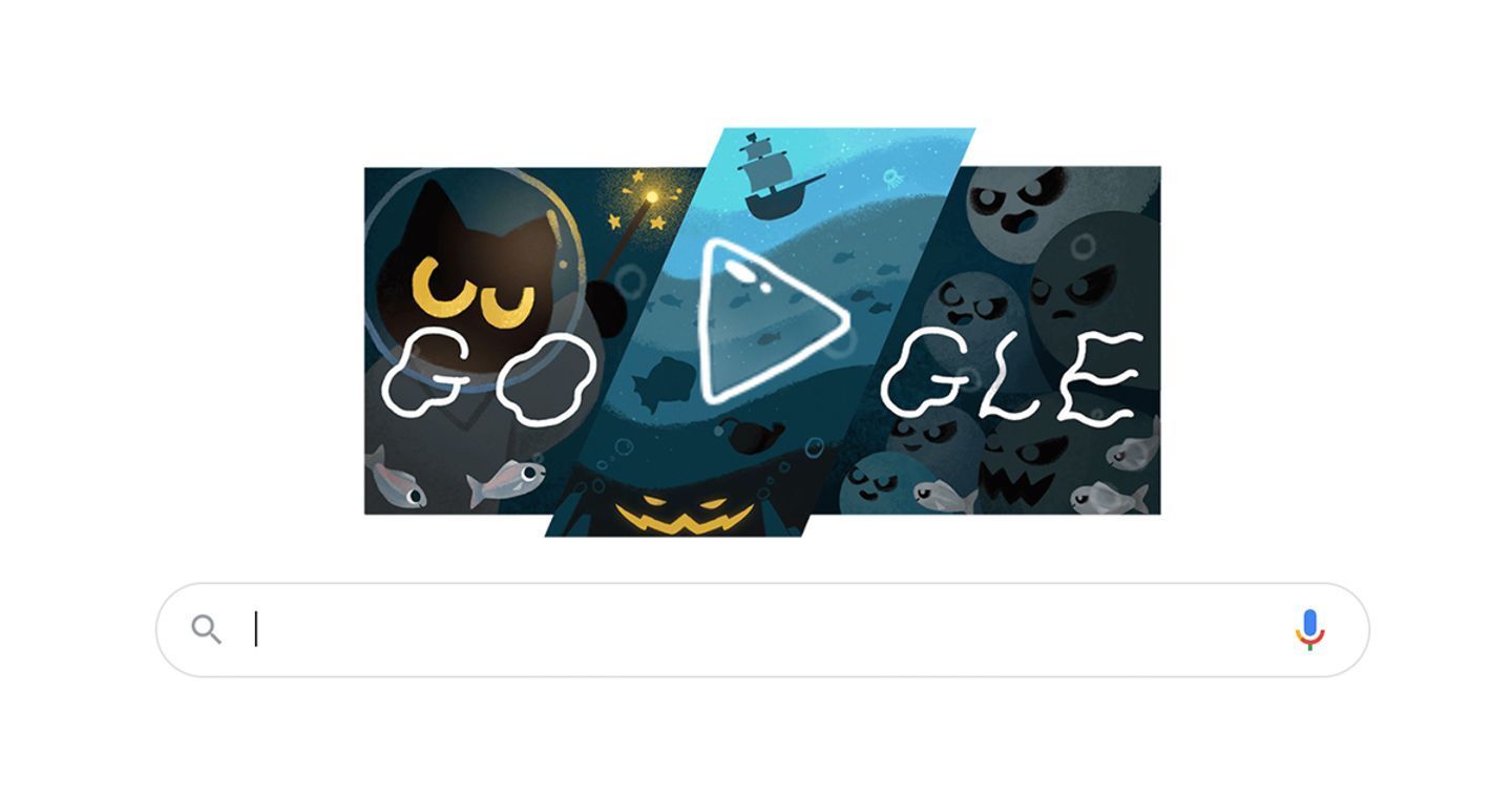 Google Doodles biến giao diện Google thành trò chơi mùa Halloween