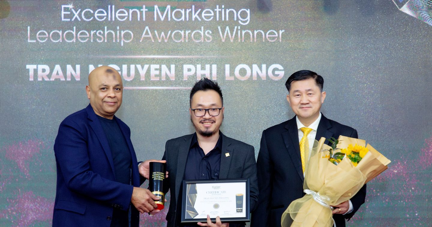 Trần Nguyễn Phi Long - Head of Retail Marketing PNJ được vinh danh hạng mục Excellent Marketing Leadership tại Kotler Awards 2022