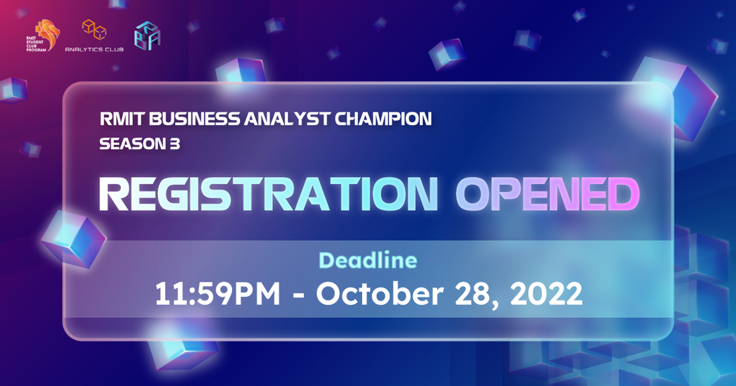 Chính thức mở đăng ký tham gia RMIT Business Analyst Champion mùa 3
