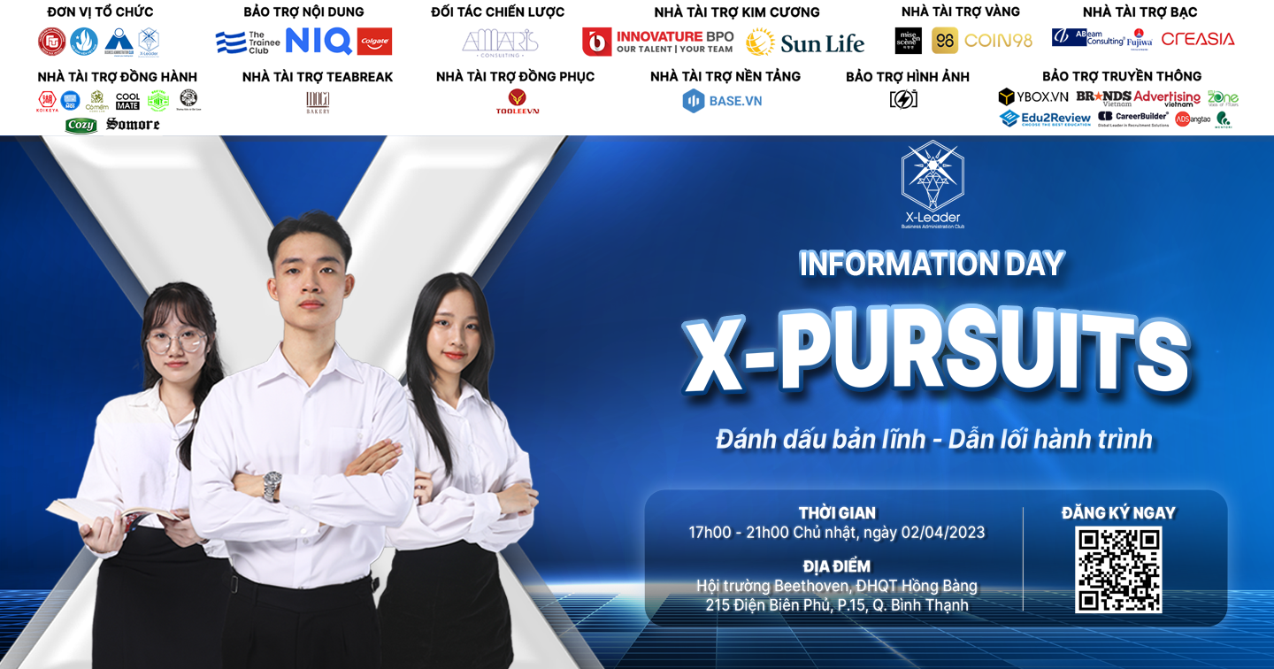 Chính thức mở đơn tham dự Information Day Cuộc thi X-Leader 2023: “X-PURSUITs”