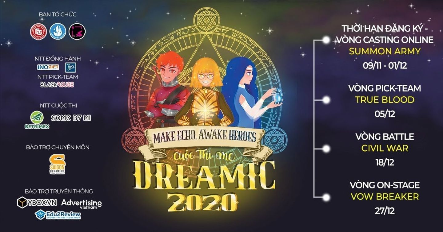 Cuộc thi MC "DREAMIC 2020" - Sức mạnh của tiếng nói "Make Echo Awake Heroes"