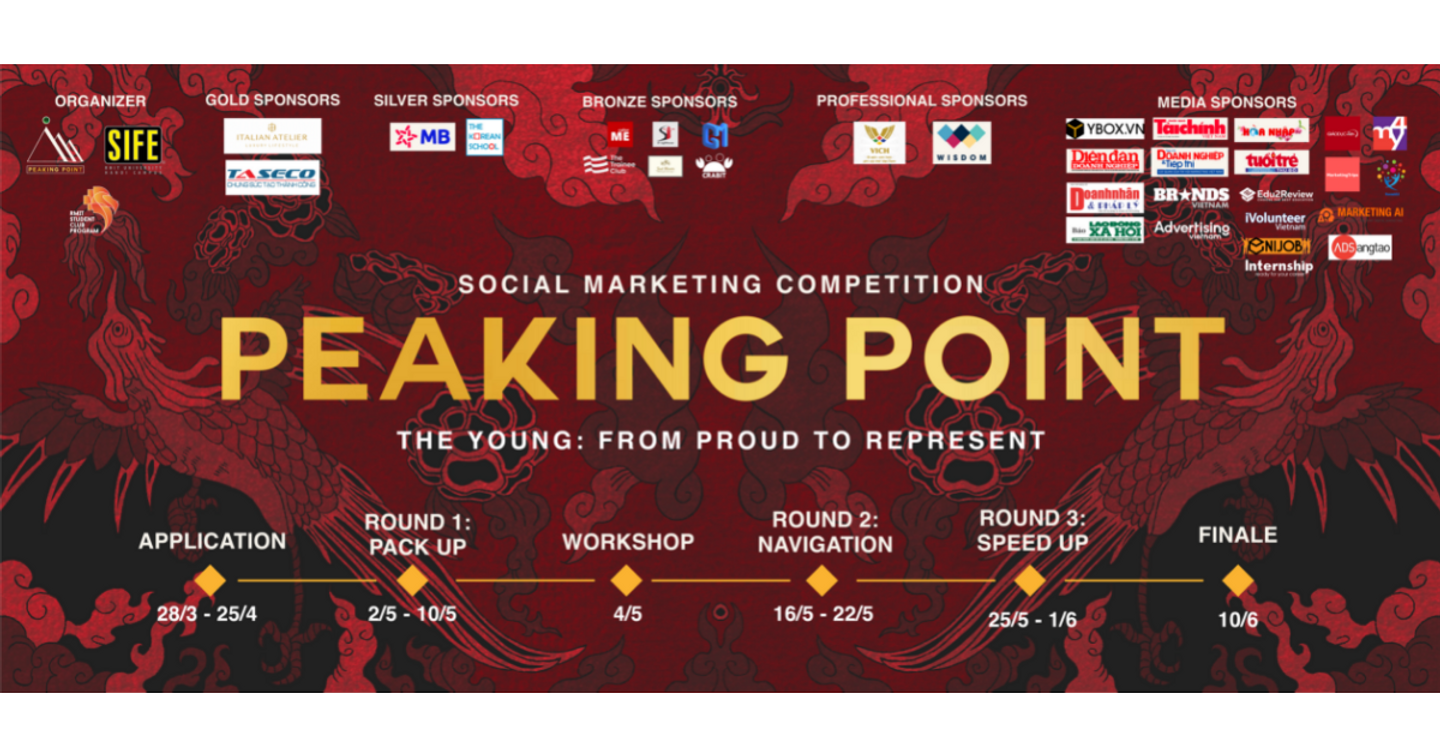 Peaking Point - Cuộc thi Social Marketing quy mô toàn quốc chính thức mở đơn đăng ký