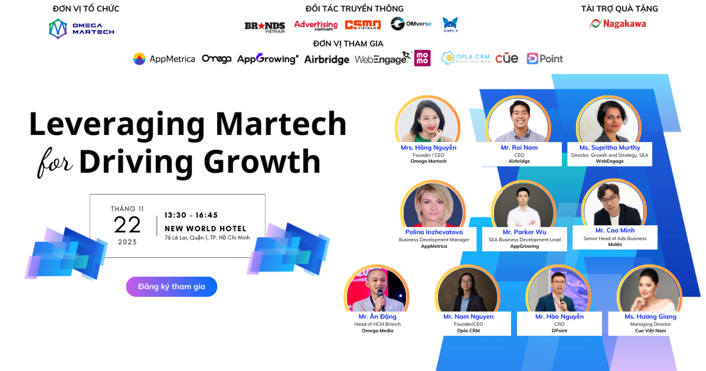 [HCM] [22/11/2023] Tham dự sự kiện Leveraging Martech for Driving Growth 2023