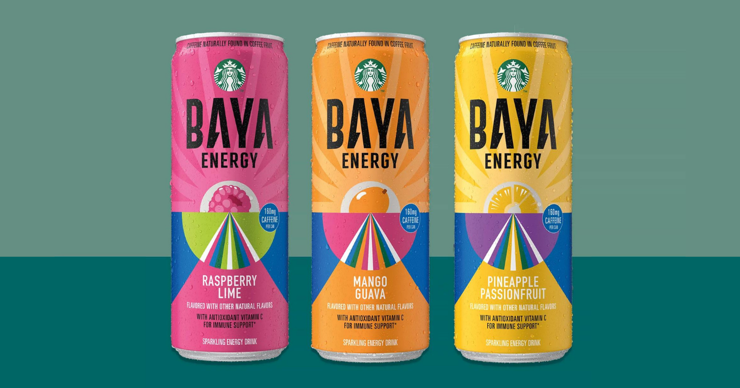 Starbucks mở rộng danh mục đồ uống có sẵn với nước tăng lực Baya Energy