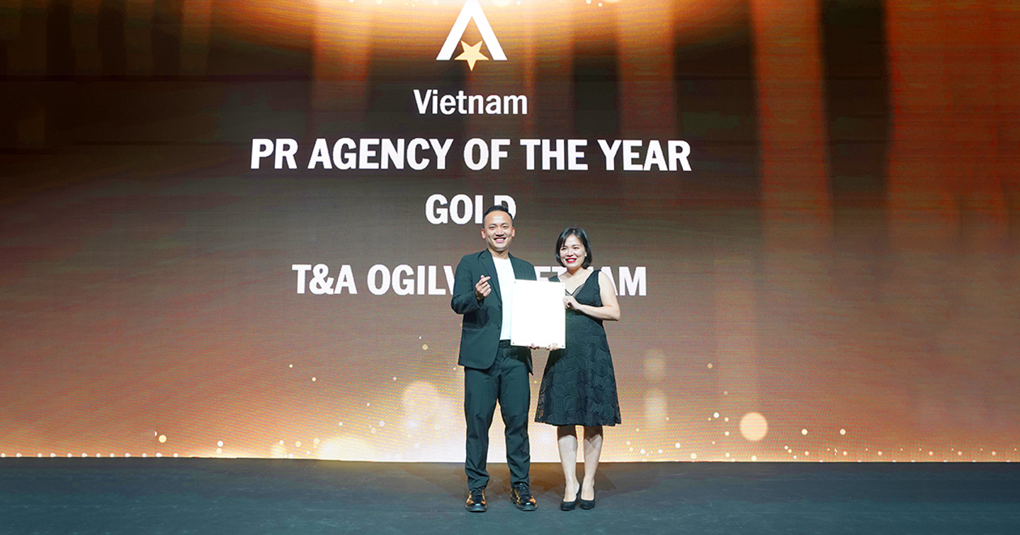 T&A Ogilvy đạt ba giải vàng hạng mục Influencer Marketing, Digital, và PR tại Campaign Asia Agency Of The Year 2022