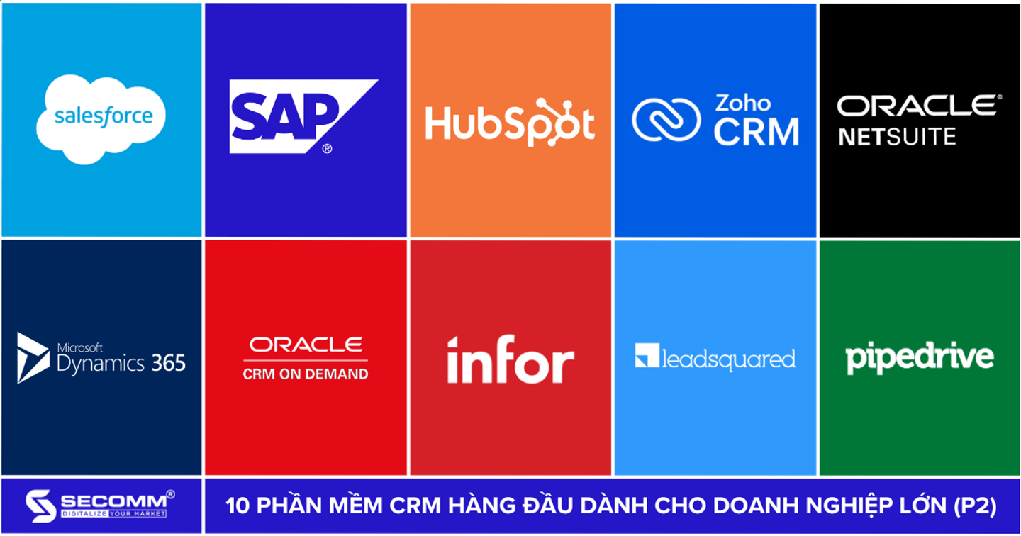 10 phần mềm CRM hàng đầu dành cho doanh nghiệp lớn P2