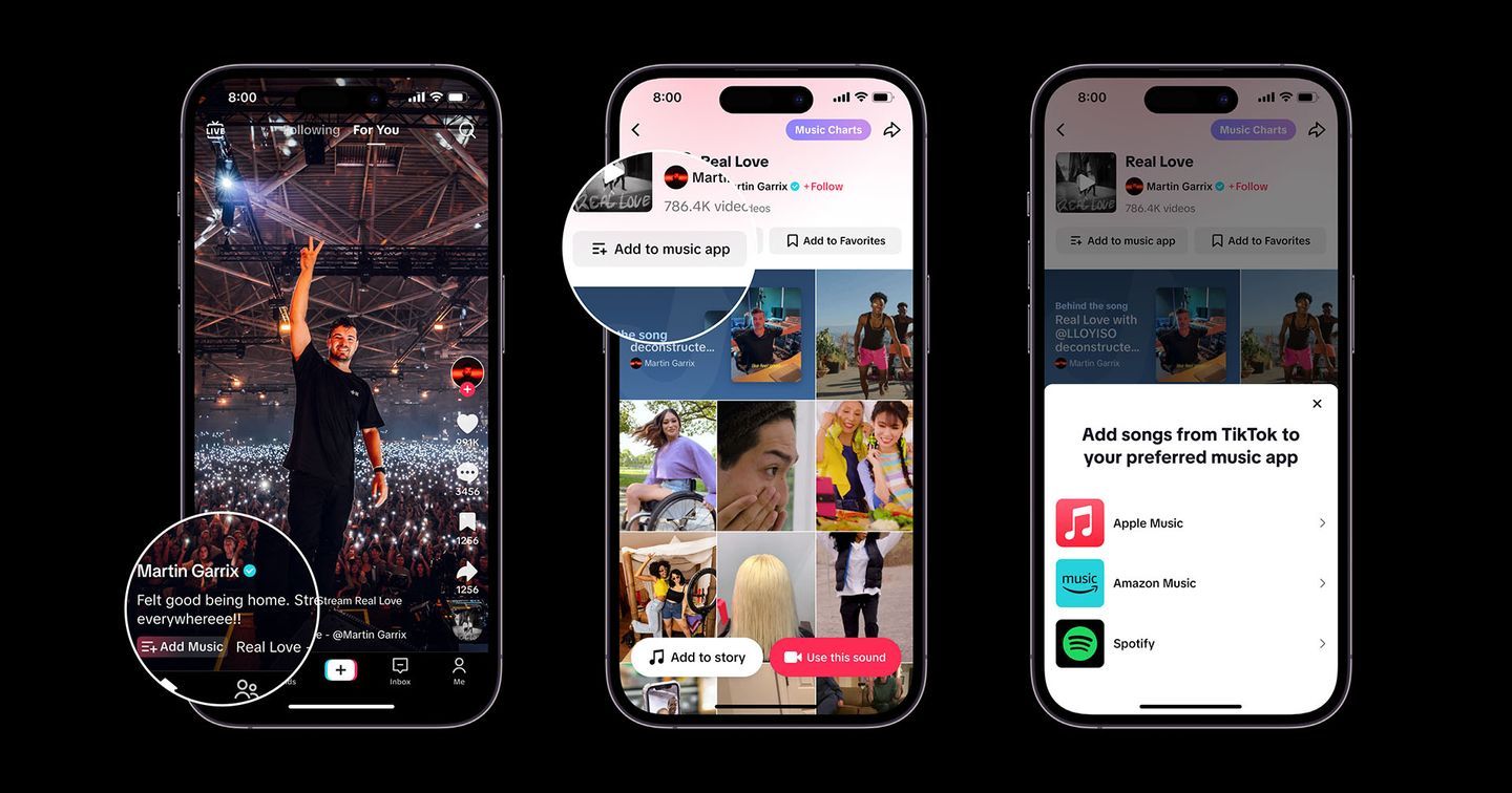 TikTok ra mắt tính năng Add to Music App, cho phép lưu đoạn nhạc tình cờ bắt gặp và phát lại trên ứng dụng nghe nhạc