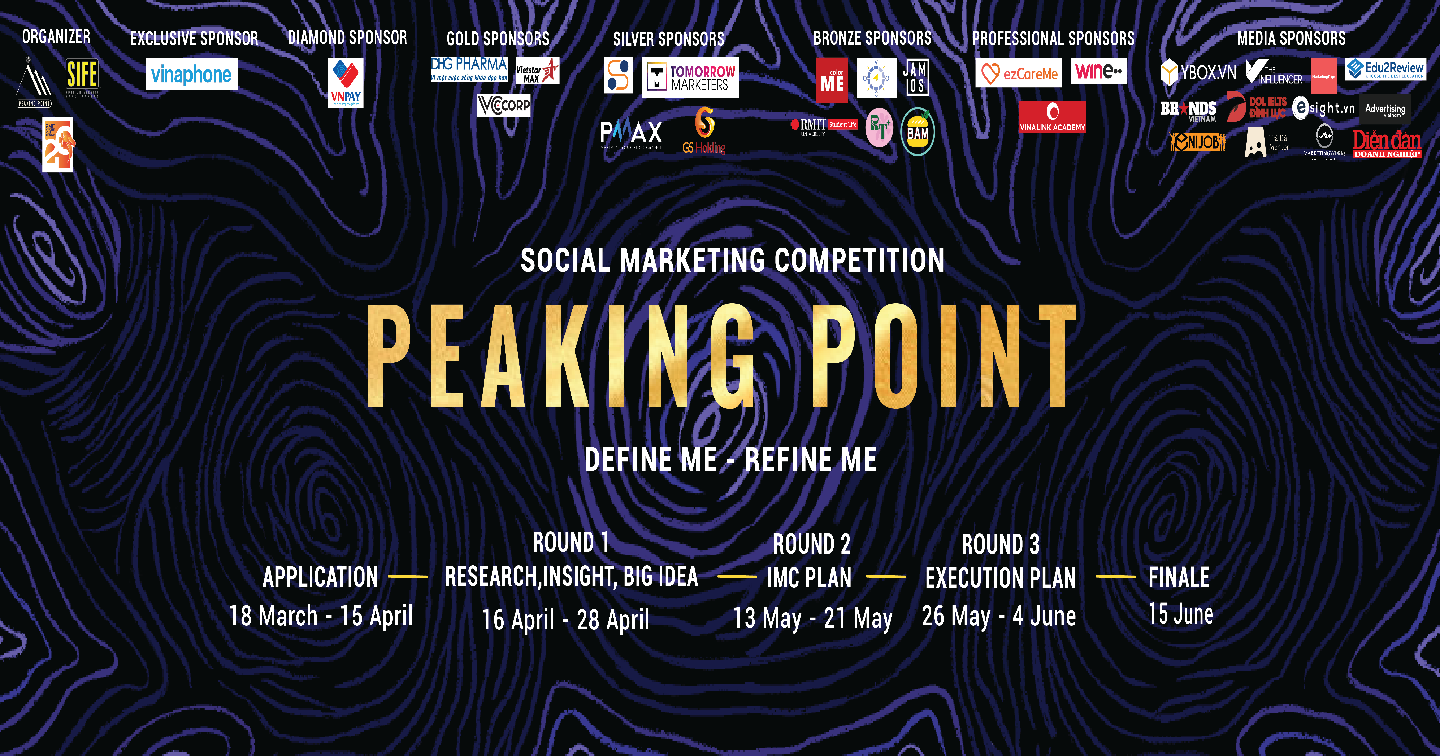 Peaking Point 2023 chính thức mở đơn đăng ký - Tiếp tục hành trình tìm kiếm những tài năng Marketing 