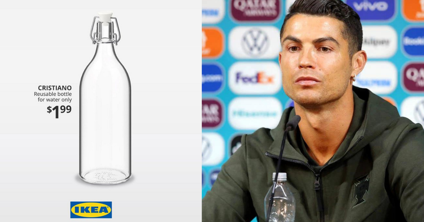IKEA tung sản phẩm hưởng ứng lời kêu gọi "uống nước lọc" của Cristiano Ronaldo 