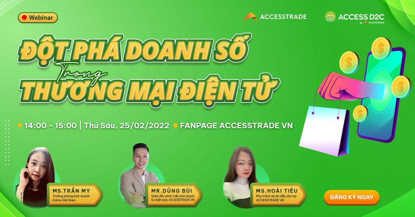 ACCESSTRADE Vietnam mời tham dự Webinar "Đột phá doanh thu trong thương mại điện tử"