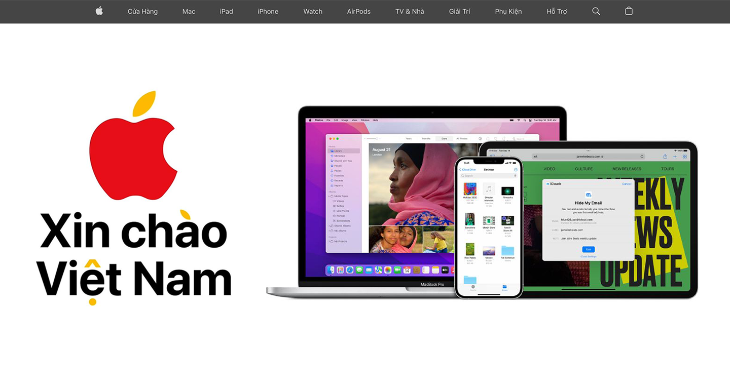 Gia nhập Việt Nam bằng chiến lược bản địa hoá, Apple gây ấn tượng với logo Táo khuyết theo màu cờ đỏ sao vàng, thu hút 400 nghìn lượt tương tác chỉ trong một tuần