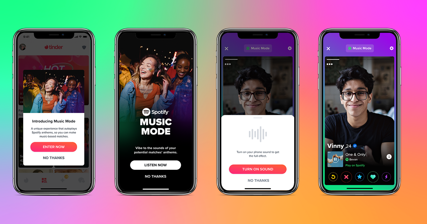Kết hợp với Spotify ra mắt Music Mode, Tinder giúp người dùng dễ dàng tìm bạn hợp “gu” âm nhạc 