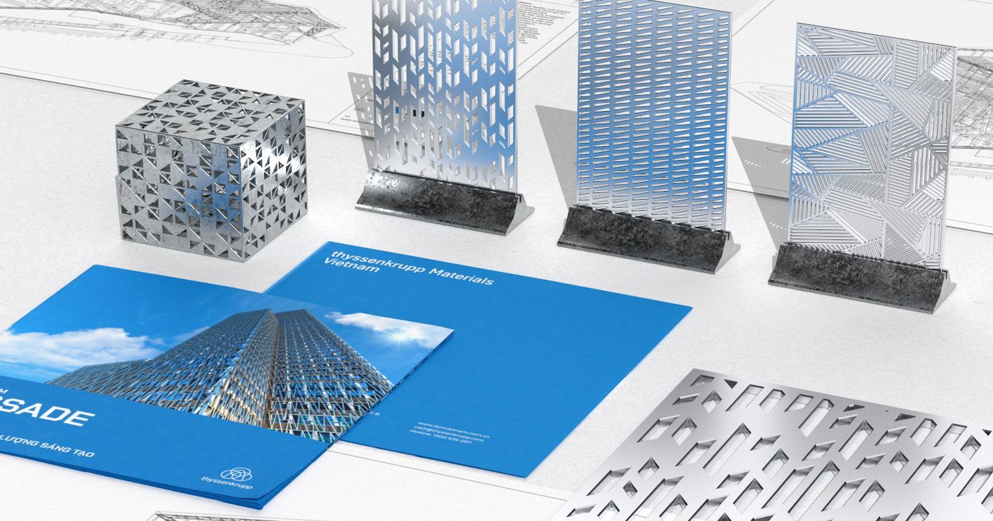 xolve branding x thyssenkrupp Materials Vietnam: Fassade - a new line of aluminum sheet