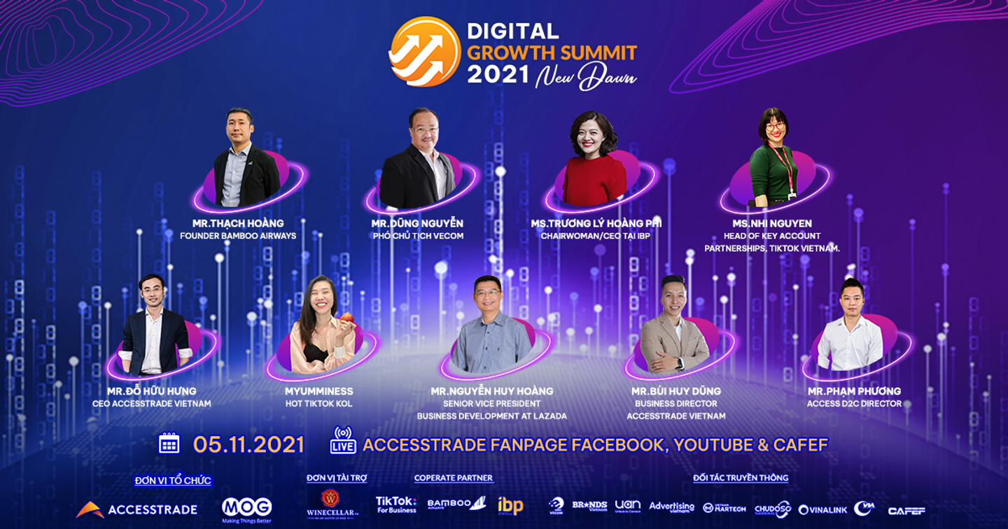 Những tên tuổi sáng giá nào sẽ hội tụ tại Digital Growth Summit 2021?