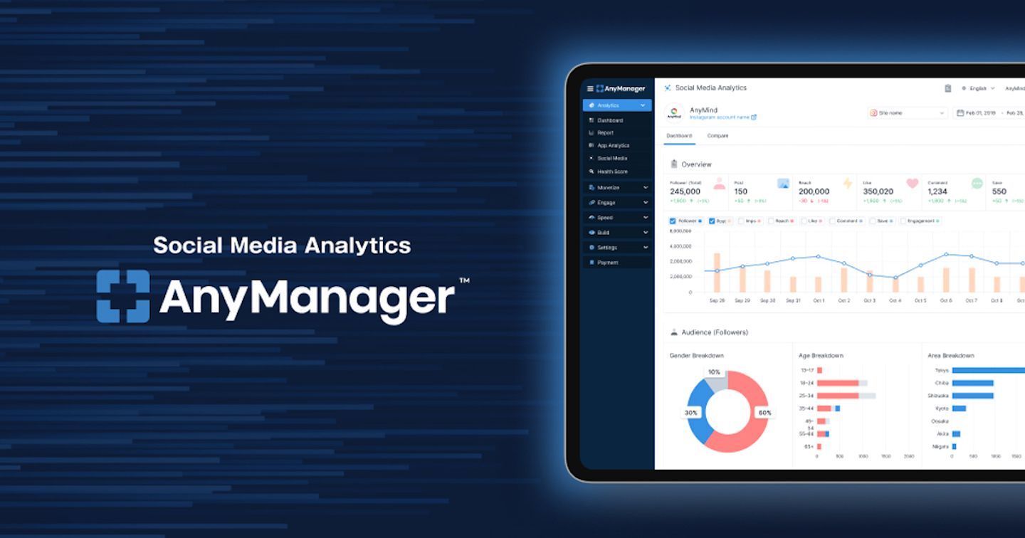 AnyMind Group launches social media analytics tool for web and app publishers on AnyManager