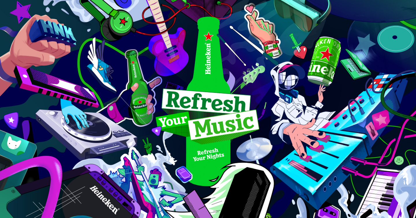 Heineken kết hợp cùng bộ đôi The Chainsmokers trong chiến dịch "Refresh your music, refresh your nights" 