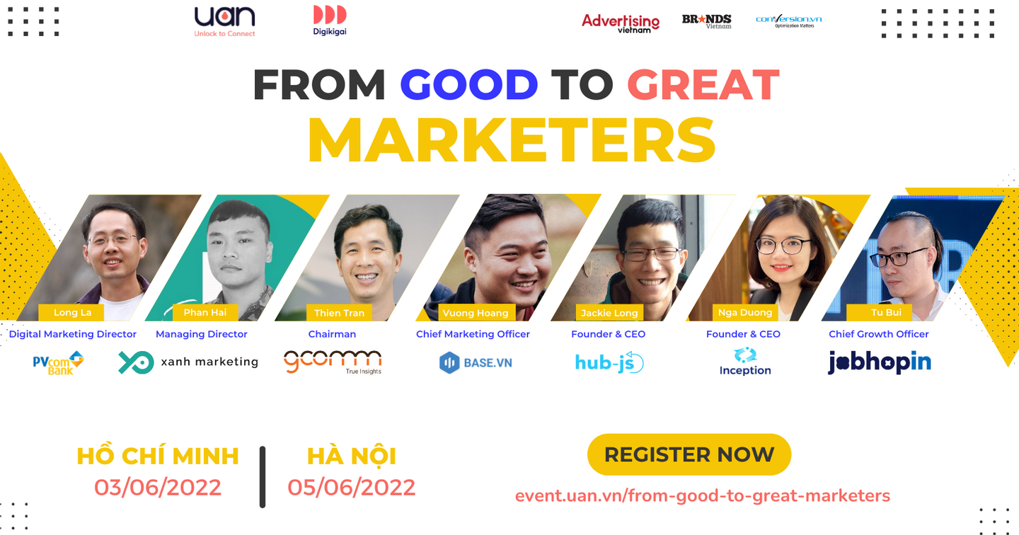 Mời tham dự sự kiện: From Good to Great Marketers