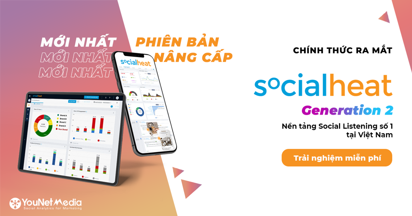Chính thức: YouNet Media ra mắt nền tảng Công nghệ Social Listening phiên bản SocialHeat thế hệ 2