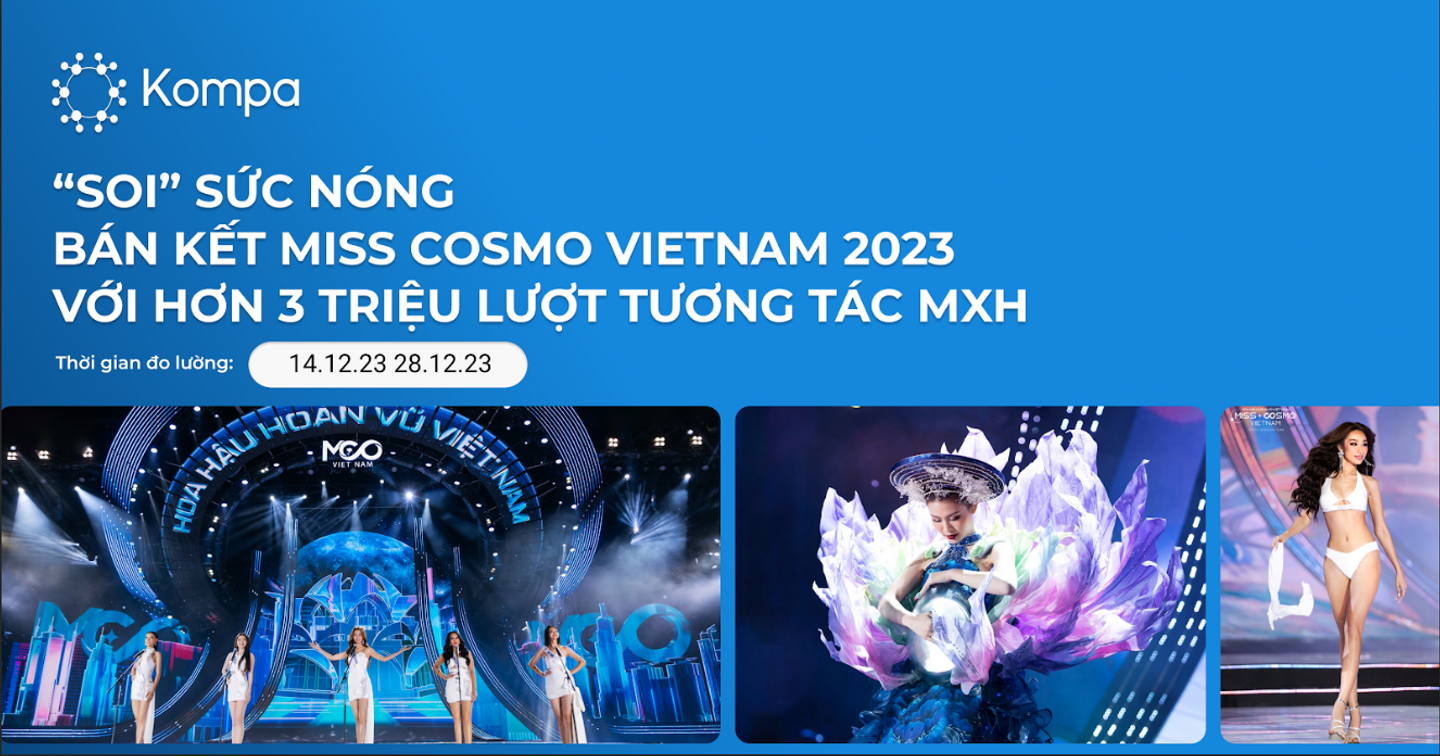 “Soi” sức nóng Bán kết Miss Cosmo Vietnam 2023 với hơn 3 triệu lượt tương tác MXH